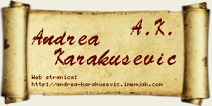 Andrea Karakušević vizit kartica